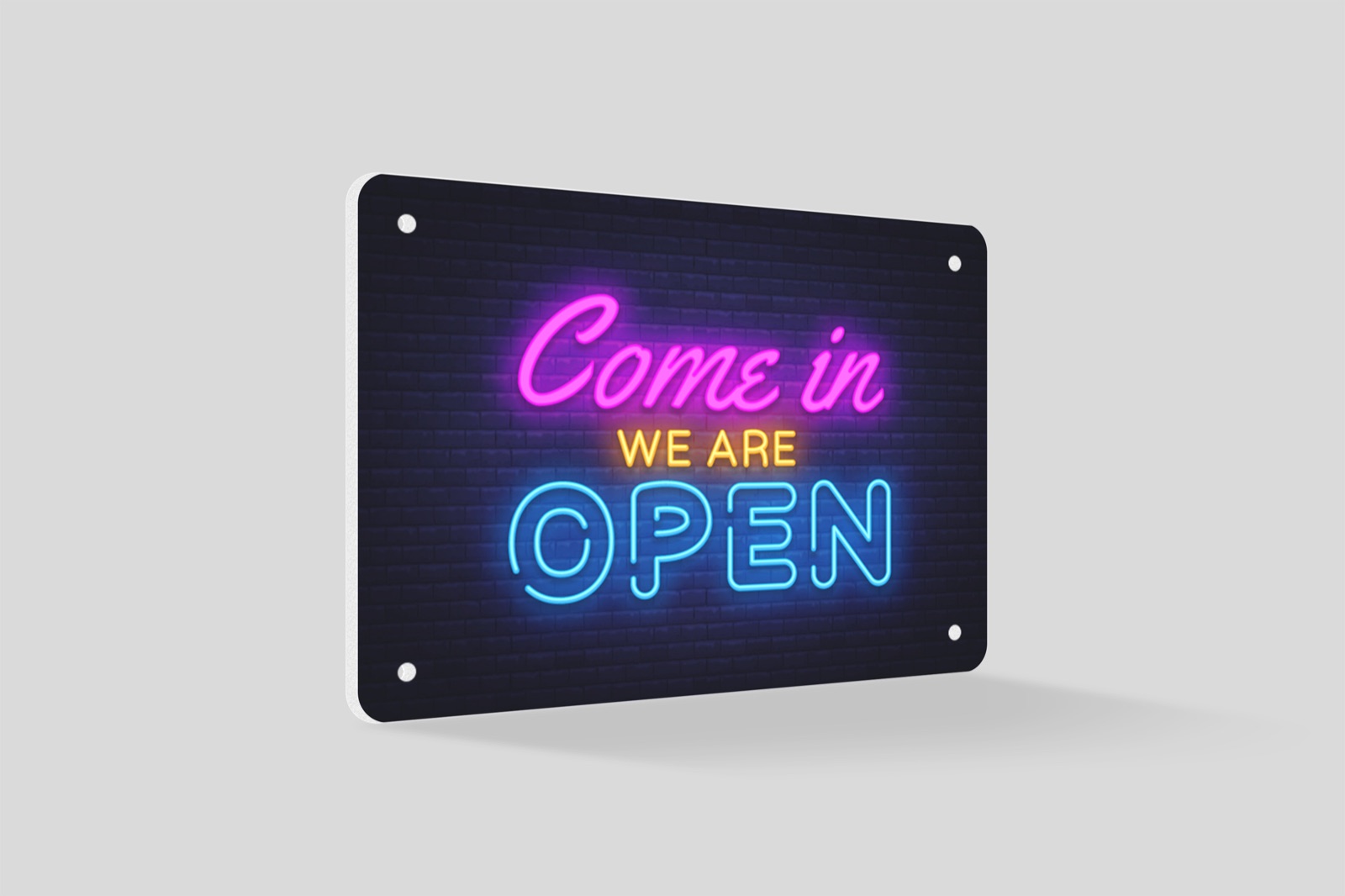 Wide format foam board print in production