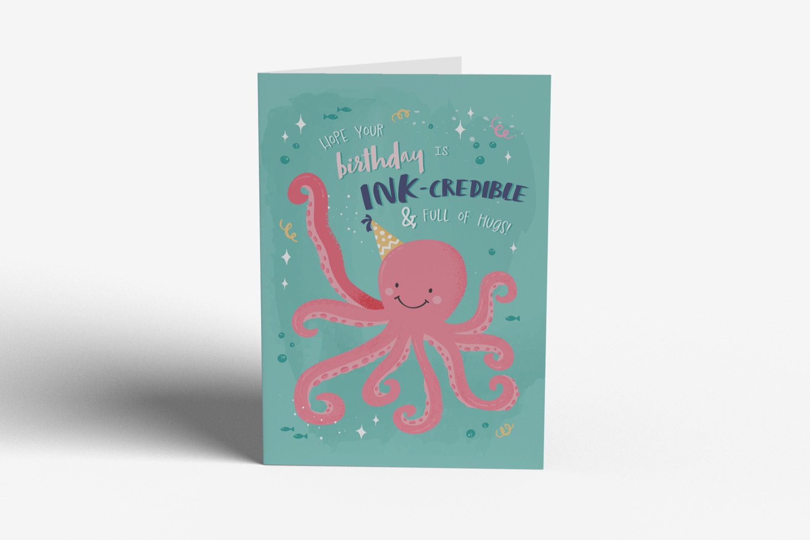 Premium printed greetings card with foil detail