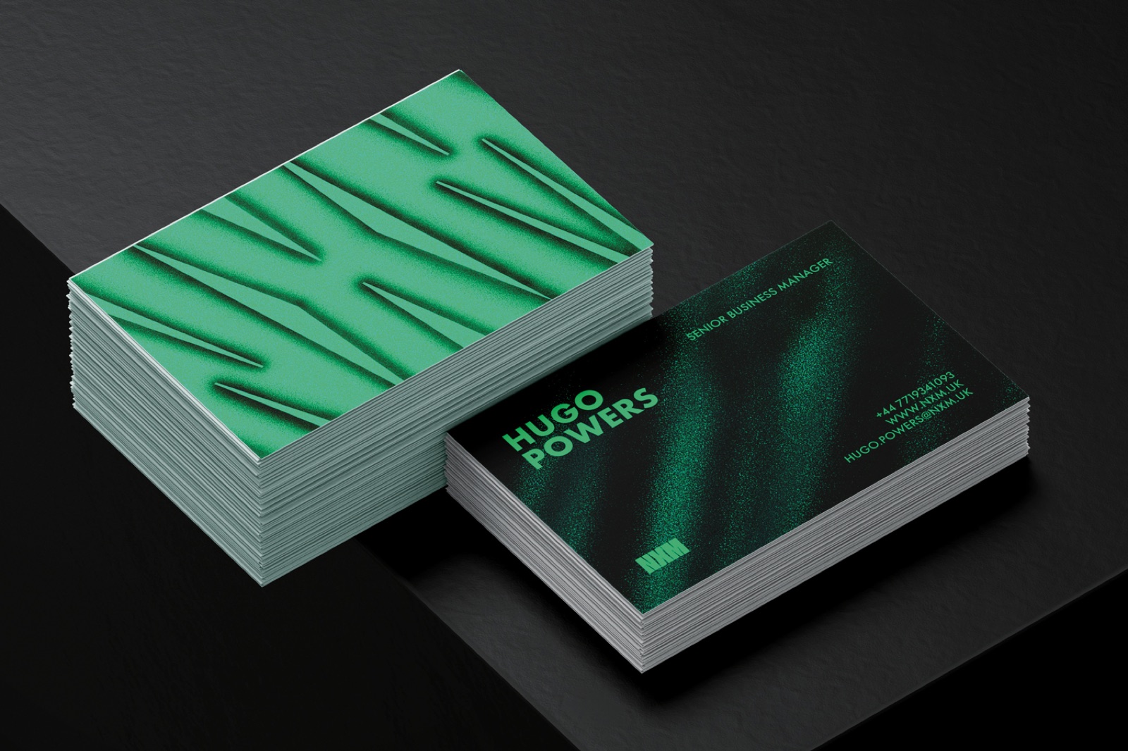 Stack of premium business cards