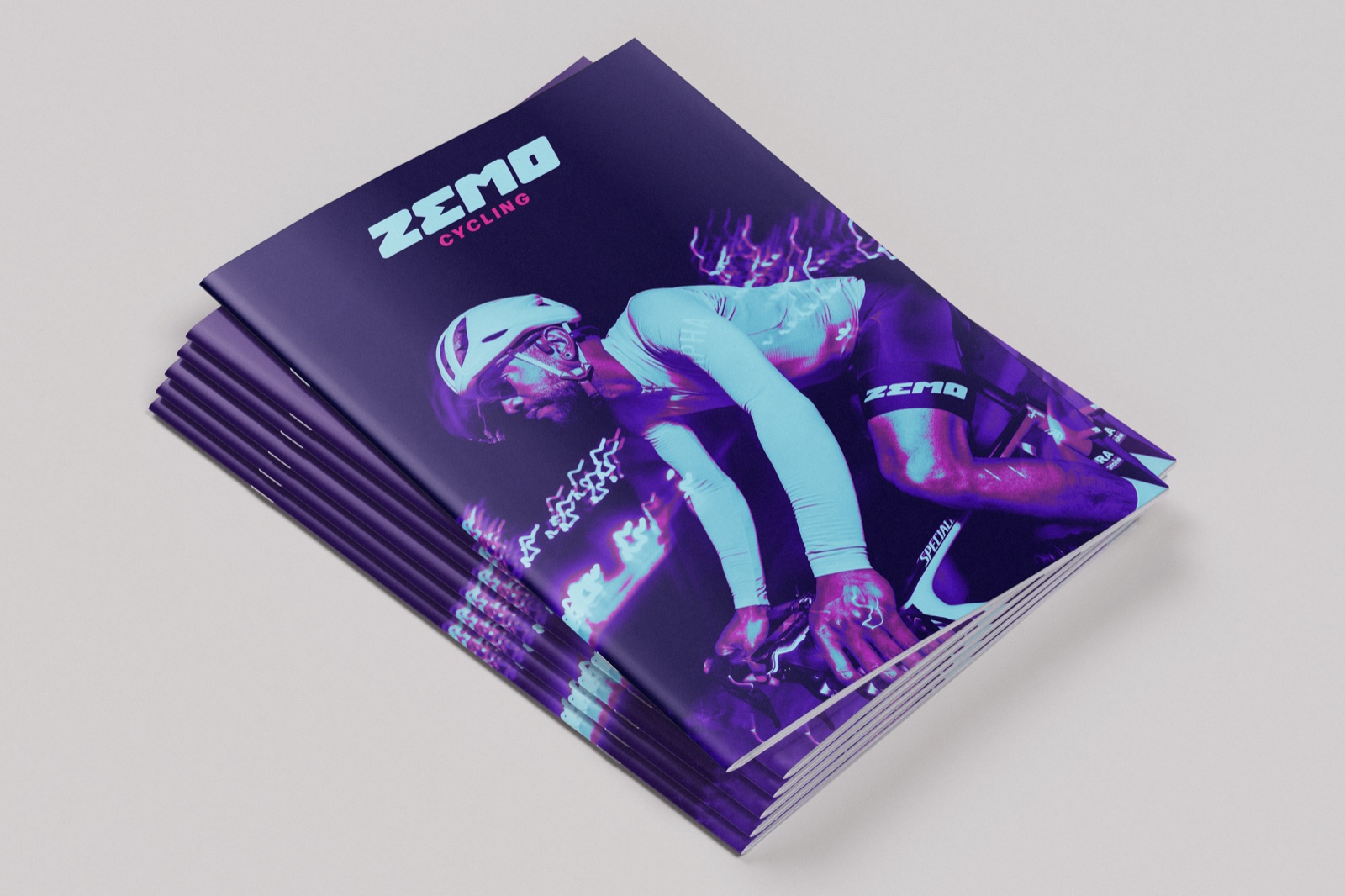 Saddle-stitched booklet with full-colour cover